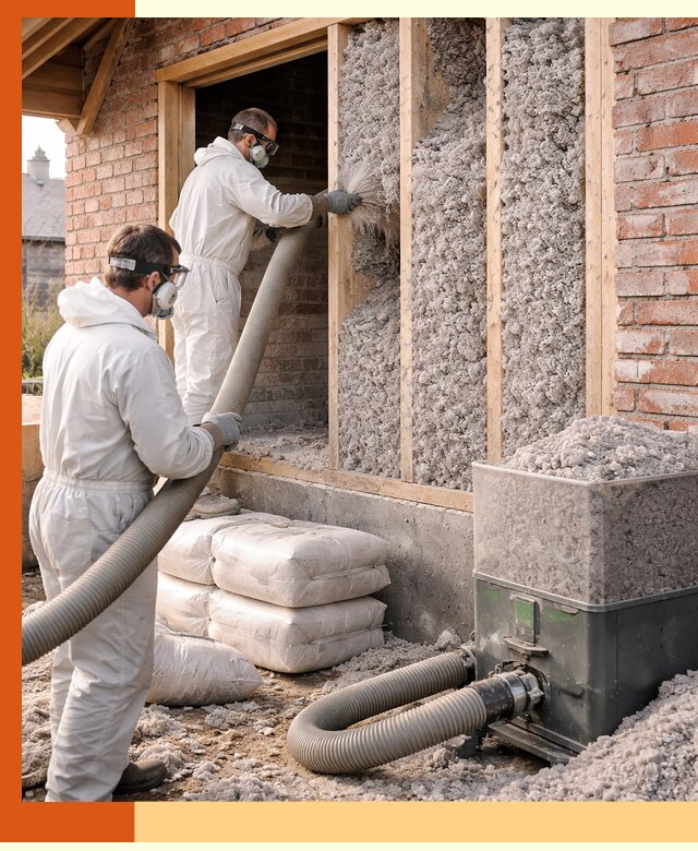 Утепление кирпичного дома эковатой в Энгельс