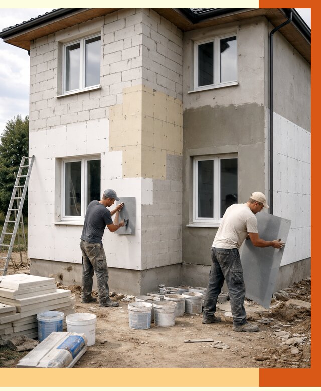 Утепление дома из газобетона в Энгельс от 4477 руб./м² — заказать у ТепломастерЭнг