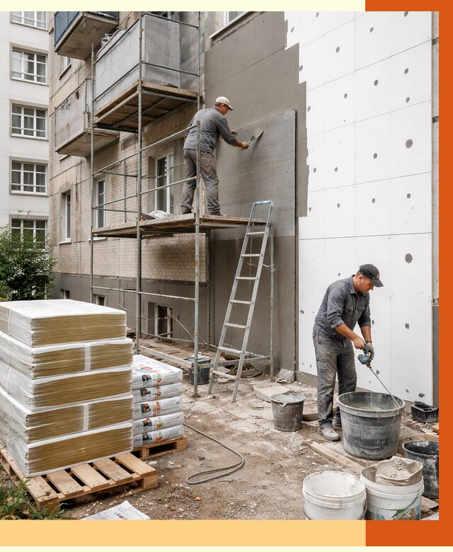 Утепление квартиры снаружи в Энгельс от 6555 руб/м2 под ключ | ТепломастерЭнг