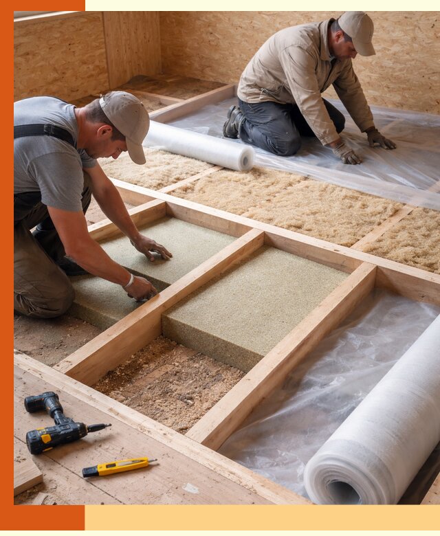 Профессиональное утепление деревянного пола в Энгельс