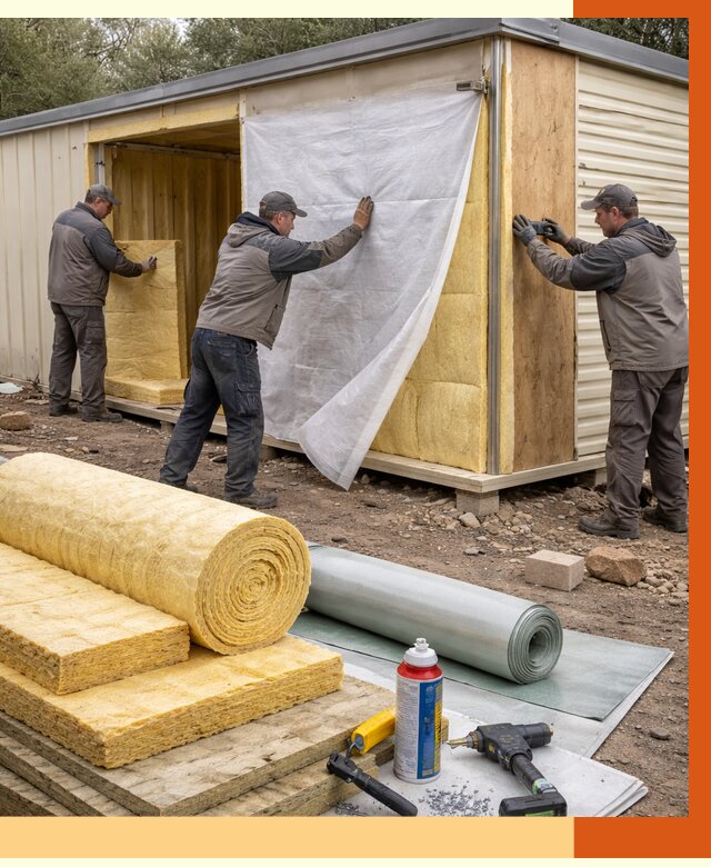 Утепление строительной бытовки в Энгельс от 13324 руб. под ключ | ТепломастерЭнг