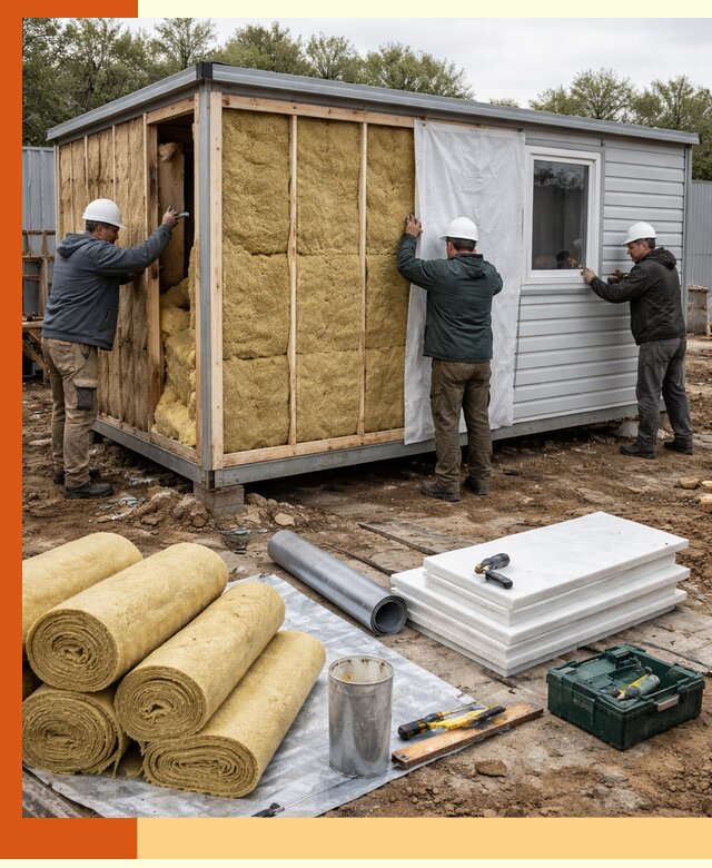 Утепление строительной бытовки под ключ в Энгельс для любых условий
