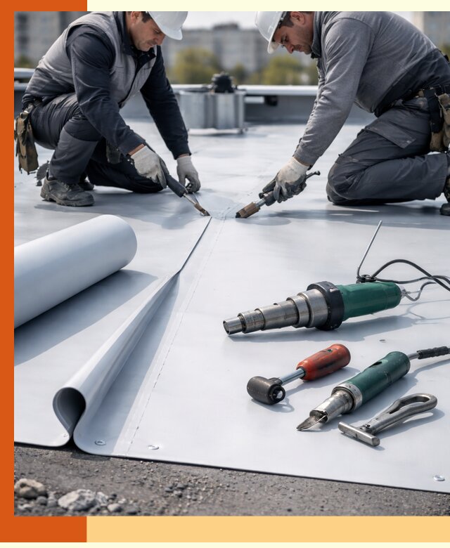 Гидроизоляция мембранной кровли в Энгельс: монтаж и ремонт быстро