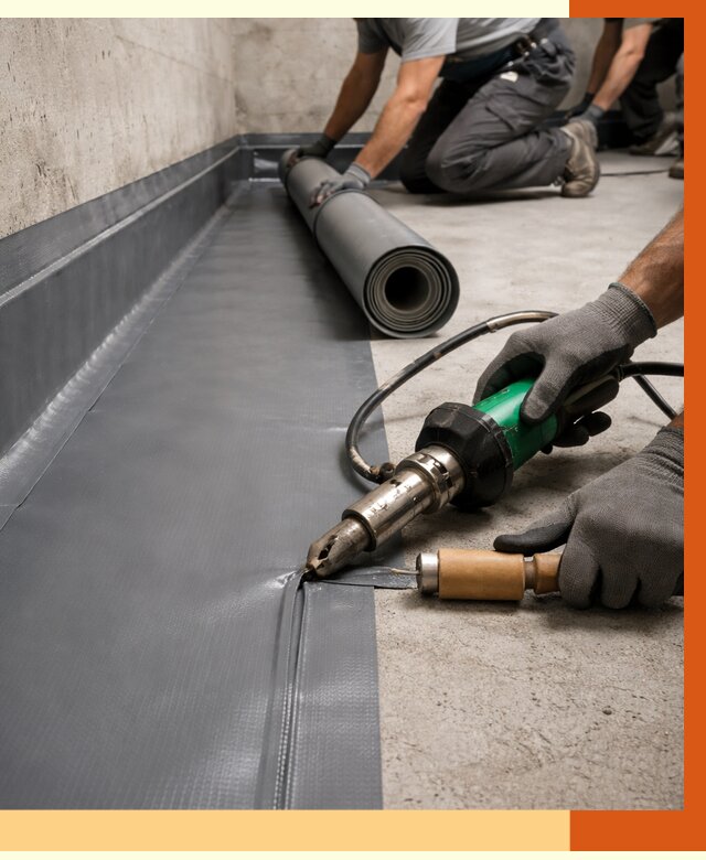 Монтаж гидроизоляционной мембраны в Энгельс от 1061 руб/м2 | ТепломастерЭнг