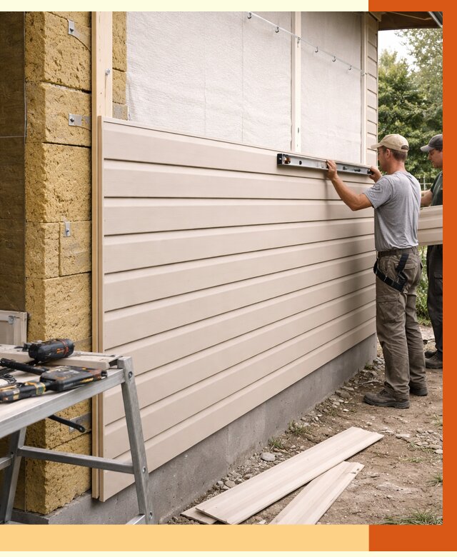 Монтаж сайдинга после утепления в Энгельс от 1972 руб. — обшивка и облицовка | ТепломастерЭнг